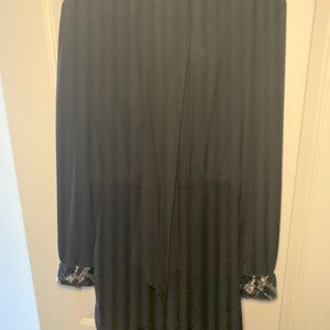 Black embellished cuff romper